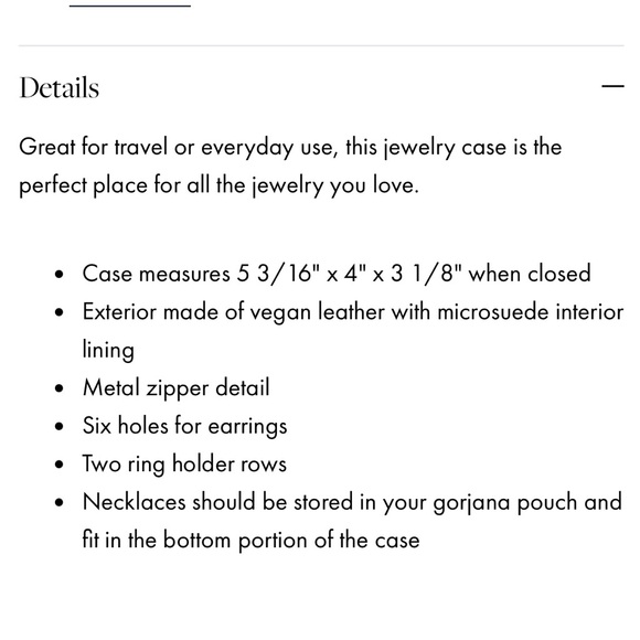 Gorjana "Go To" Jewelry Case NWOT w/ new surprise earrings inside :) - Picture 5 of 9
